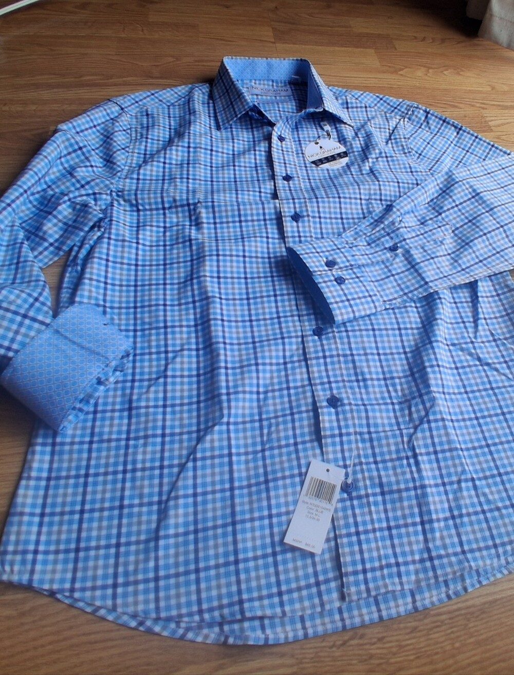 NWT Mens Shirt, Nick Graham ,sz M Long,, MSRP $65
